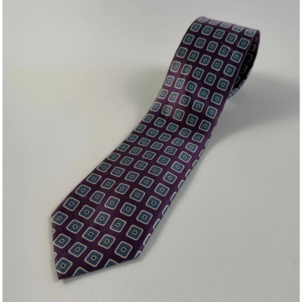 Bloomingdales The Men's Store 100% Silk Traditional Neck Tie Multicolor NWOT